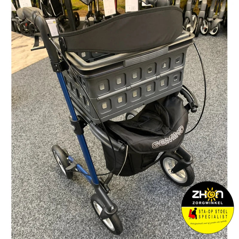 ZHON - Rollator-krat - Vouwkrat voor op zitje van de rollator - Universeel - Antraciet