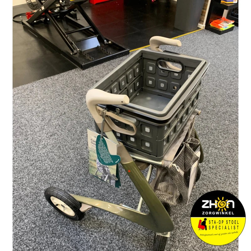 ZHON - Rollator-krat - Vouwkrat voor op zitje van de rollator - Universeel - Antraciet