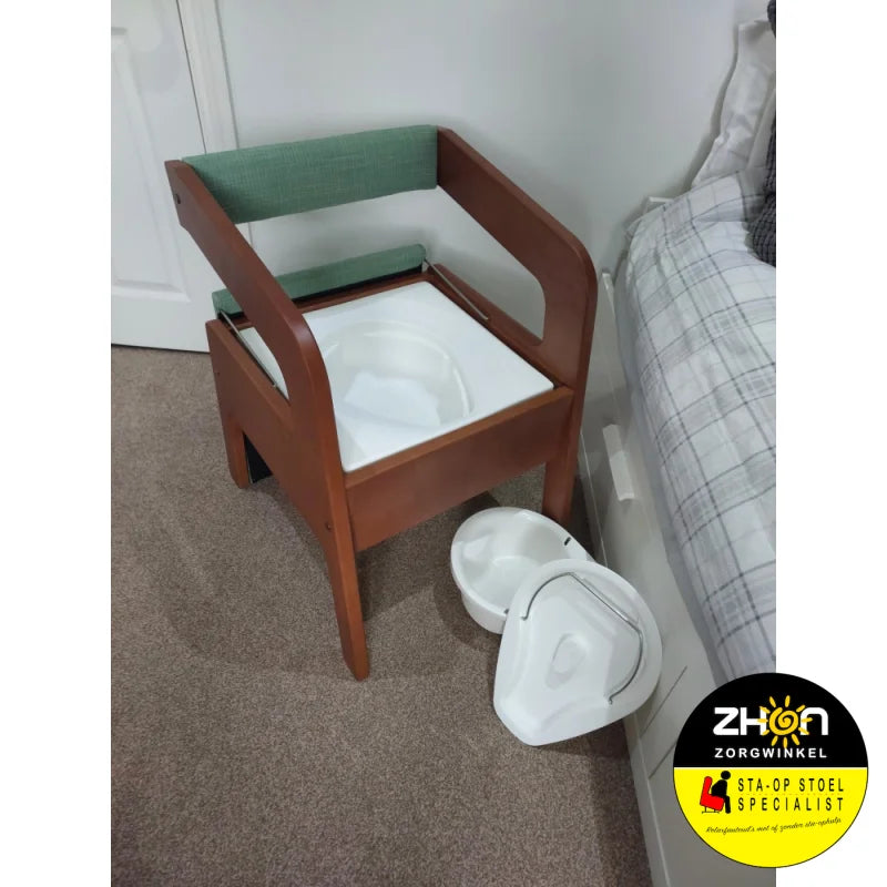 Commode walnut-groen