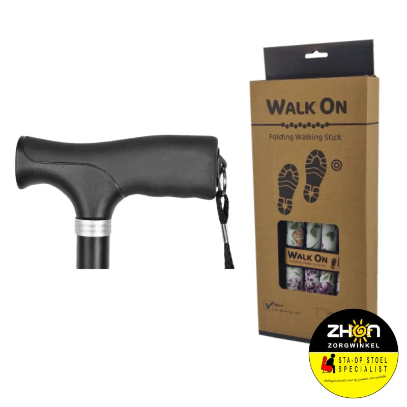 Walk-On opvouwbare wandelstok lang Paisley