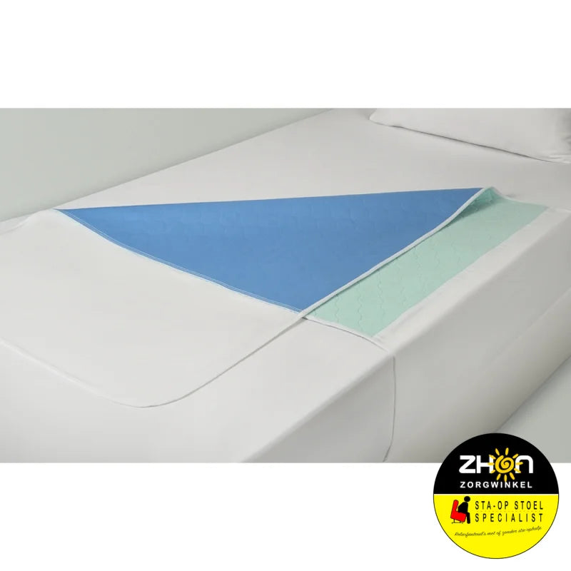 Wasbare bed onderlegger met instopstroken