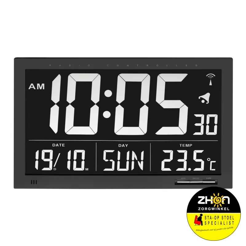 Radiografische klok met temperatuur XL