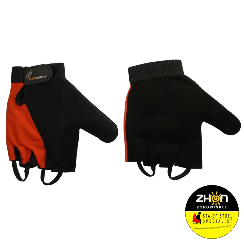 Indoor handschoenen oranje/zwart
