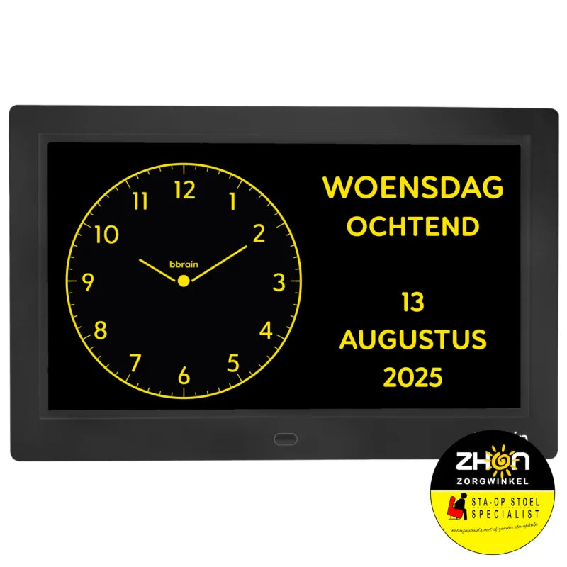 BBrain Analoge wifi Dementieklok zwart