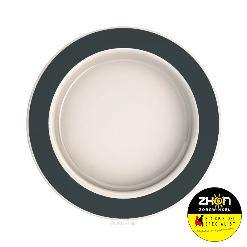 Bord groot 26cm Wit-Antraciet