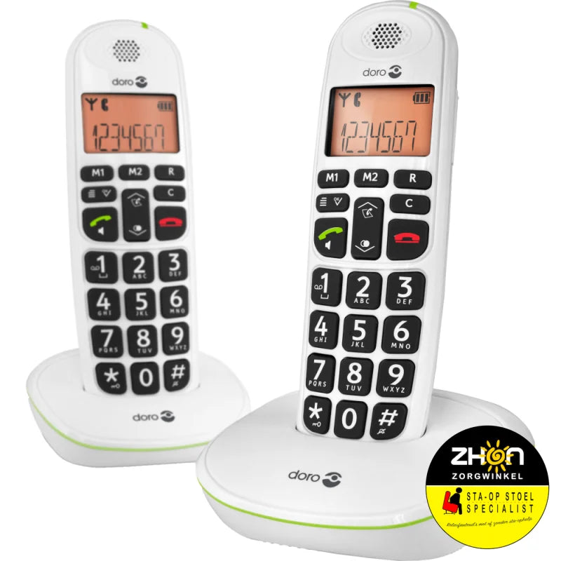 PhoneEasy 100w draadloze duo telefoonset                               