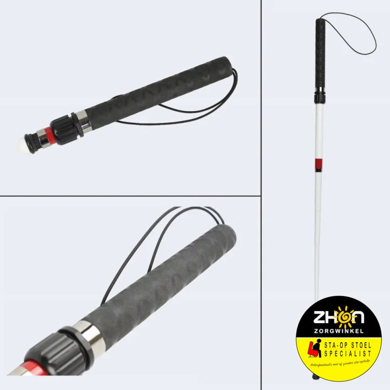 Telescopische herkenningsstok 110cm 8del