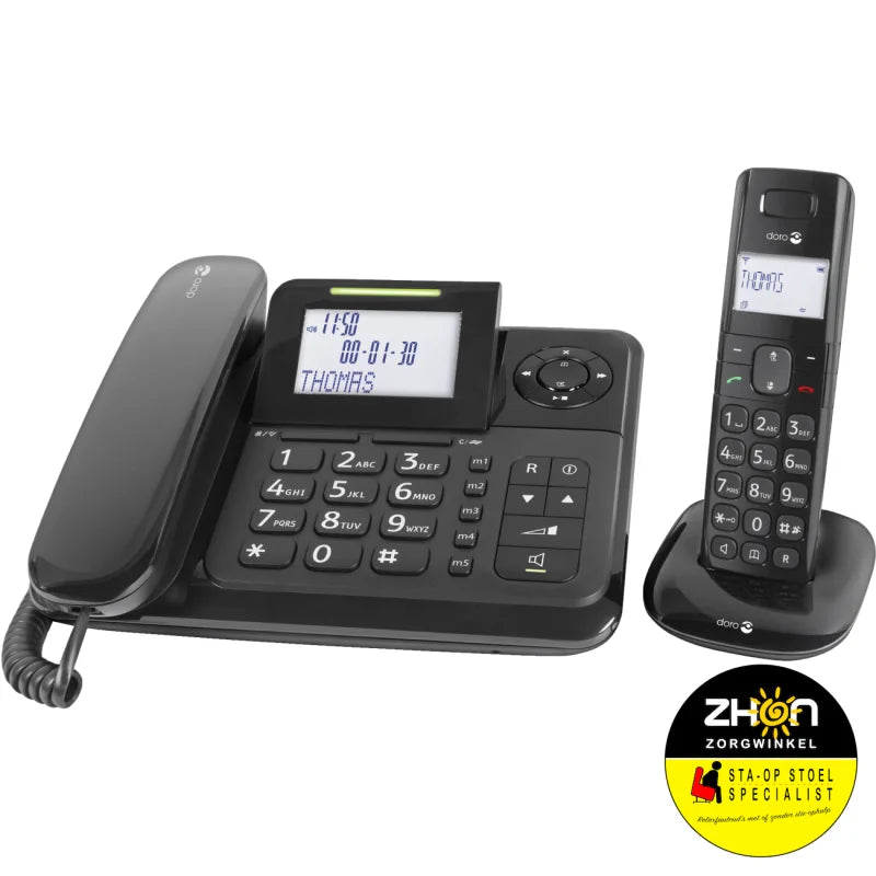 Comfort 4005 draadloze en vaste telefoon met antwoordapparaat               