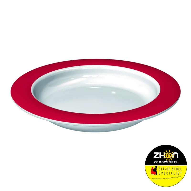 Bord klein 20 cm Wit-Rood