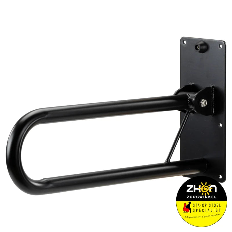 MultiMotion toiletbeugel opklapbaar mat zwart - 56 cm