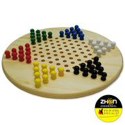 Halma-ster blank hout, rond