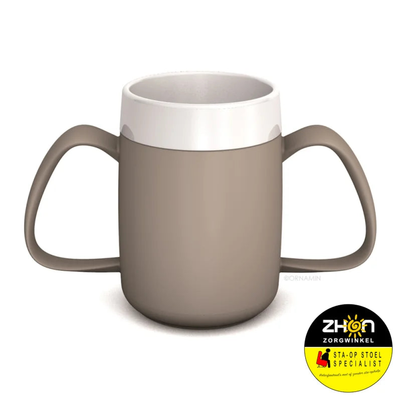 Conische ergobeker 160ml Linnen grijs