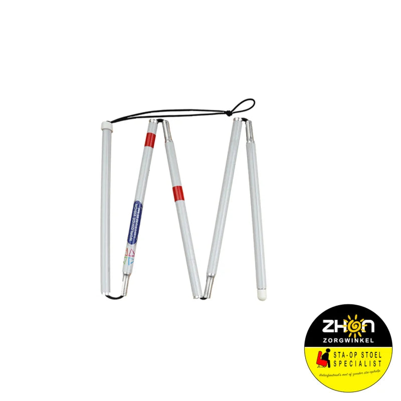 Herkenningsstok opvouwbaar in 5 delen