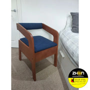 Commode walnut-blauw