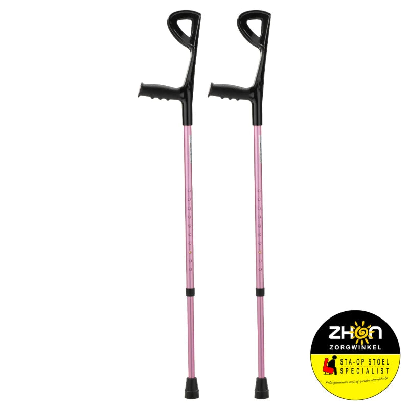 MultiMotion elleboogkrukken met open manchet - Roze
