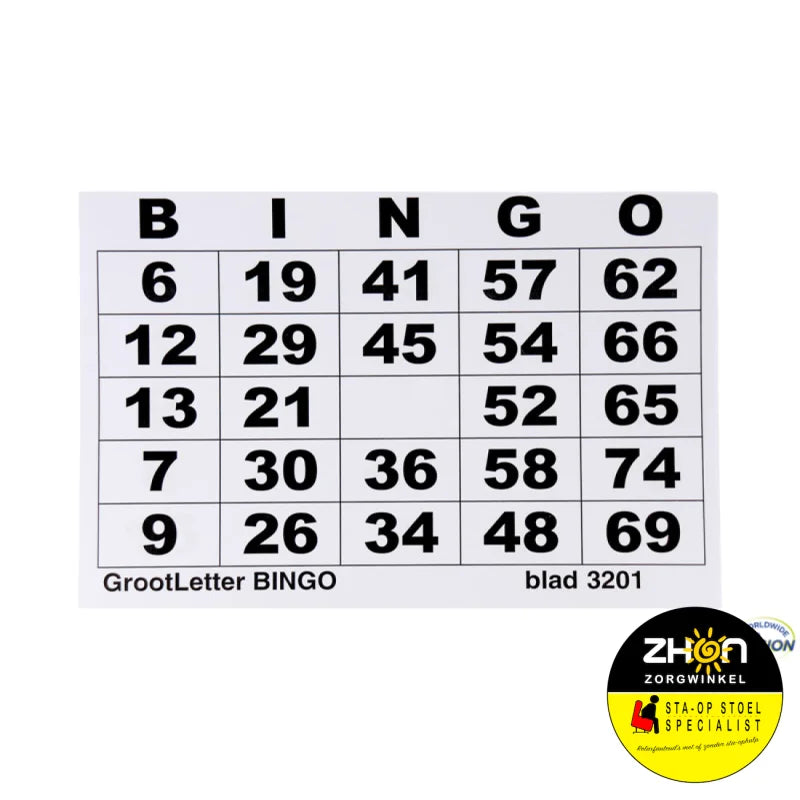 Bingoblok 100 Vel Formaat A5