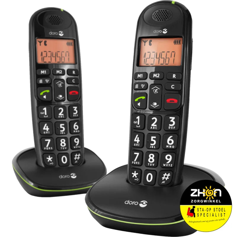 PhoneEasy 100w draadloze duo telefoonset                               