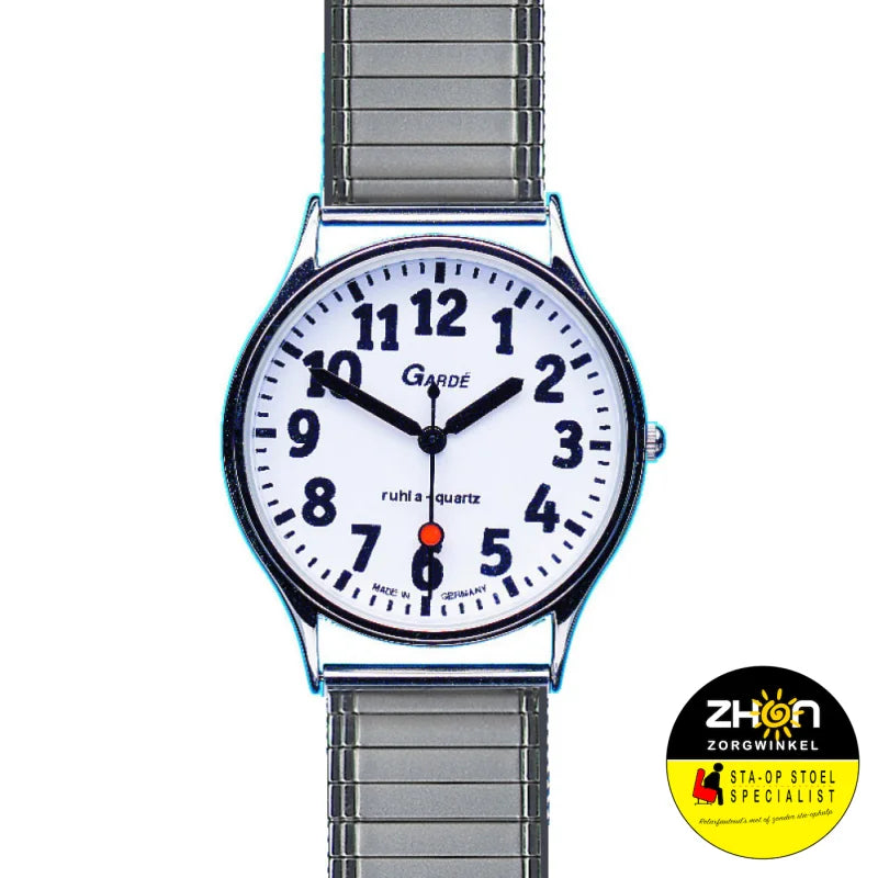 Gardé Staal Horloge Witte Wp 33mm mesh