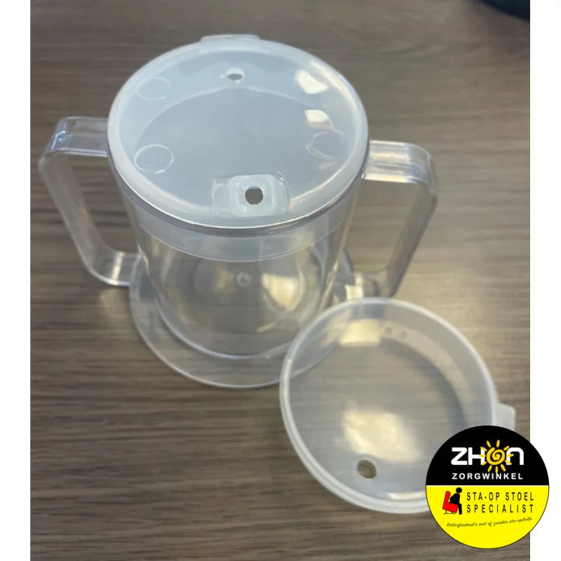 Drinkbeker Easy grip 2 handvaten & 2 deksels