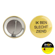 Slechtziend button met speldje       