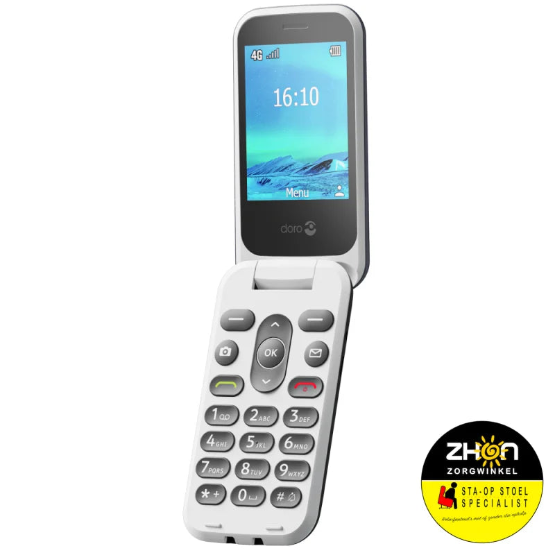 Doro 2820 mobiele telefoon 4G blauw/wit