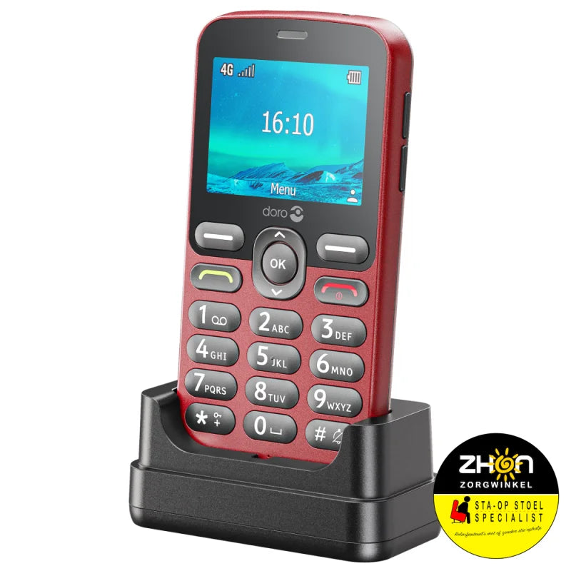 Doro 1880 mobiele telefoon 4G rood