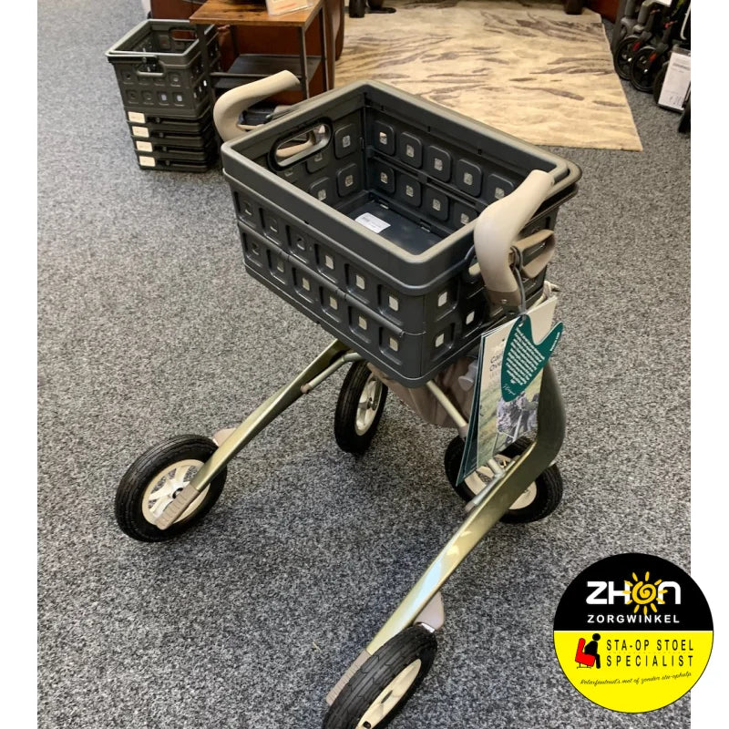 ZHON - Rollator-krat - Vouwkrat voor op zitje van de rollator - Universeel - Antraciet