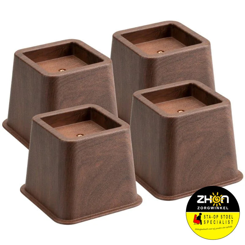 MultiMotion bedverhogers 8 cm - Hout print