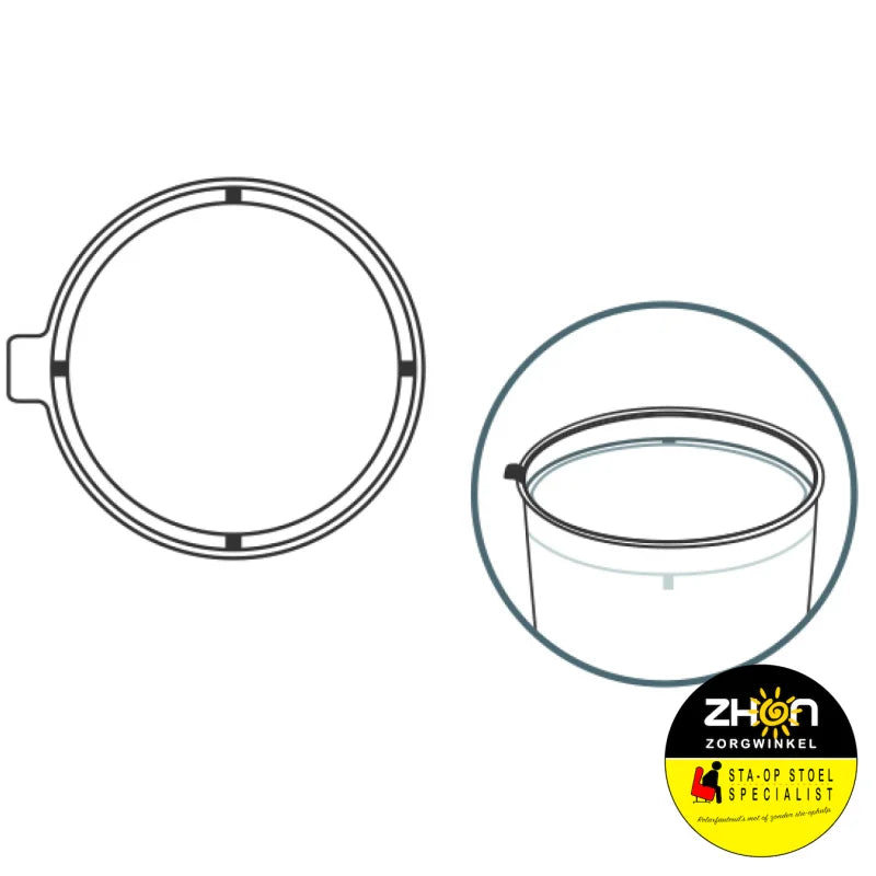 Drinkdeksel met gleuven      