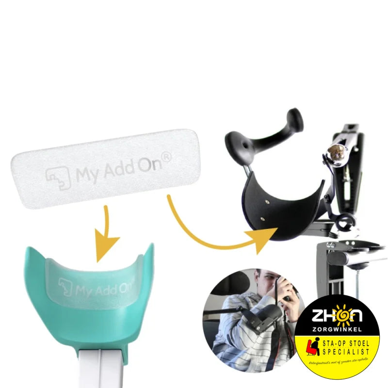 MyGelbow gelpads voor armsteunen kruk en rolstoel        