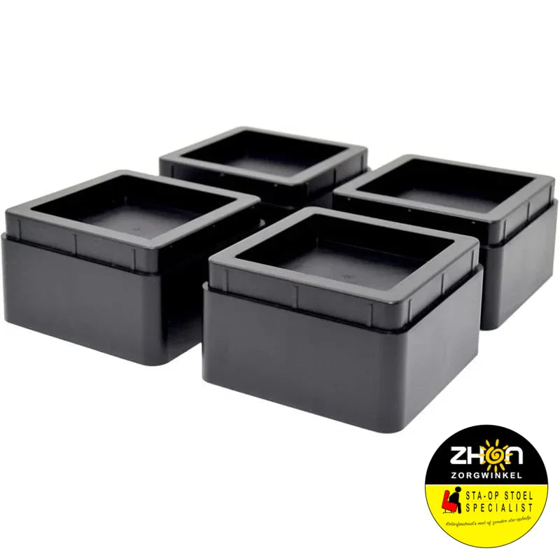 MultiMotion bedverhogers 5 cm Heavy Duty - Zwart