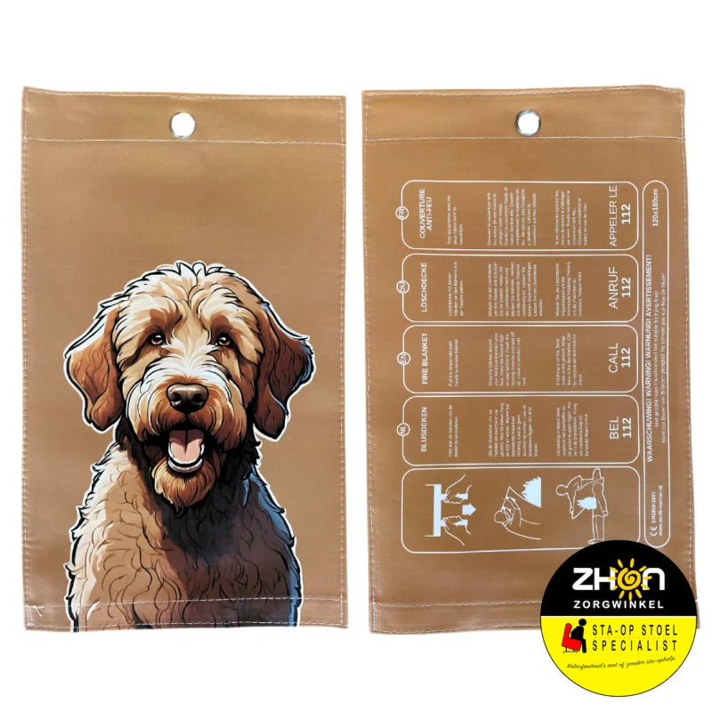 MultiMotion blusdeken - Labradoodle print