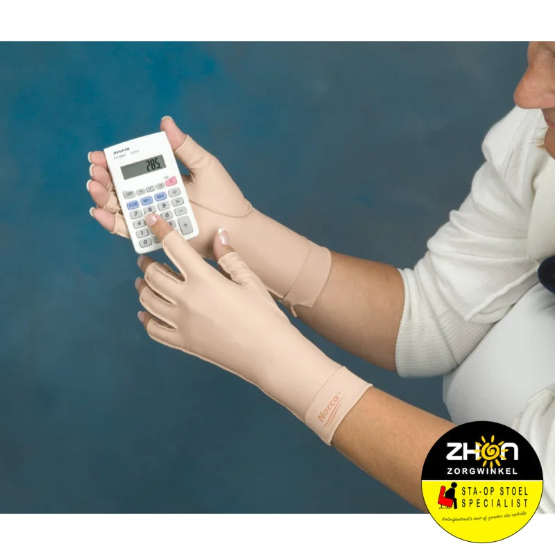 Oedeemhandschoenen - halve vingers over de pols