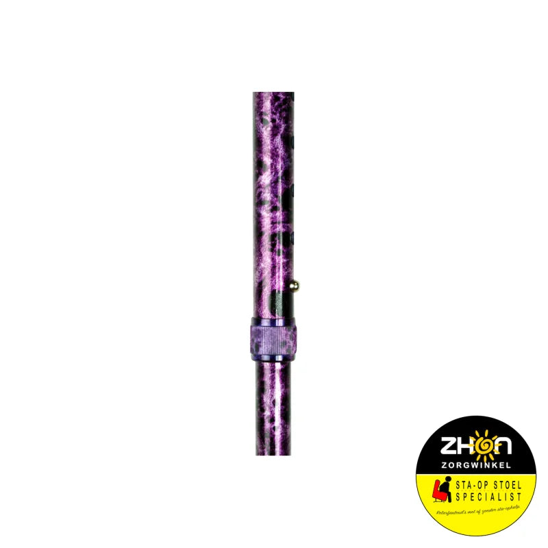 Walk-On opvouwbare wandelstok lang Purple Marble