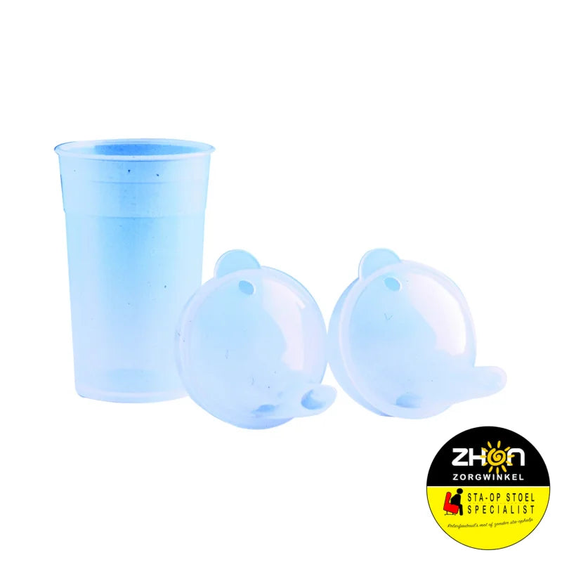 Drinkbekerset met lange tuitdeksels