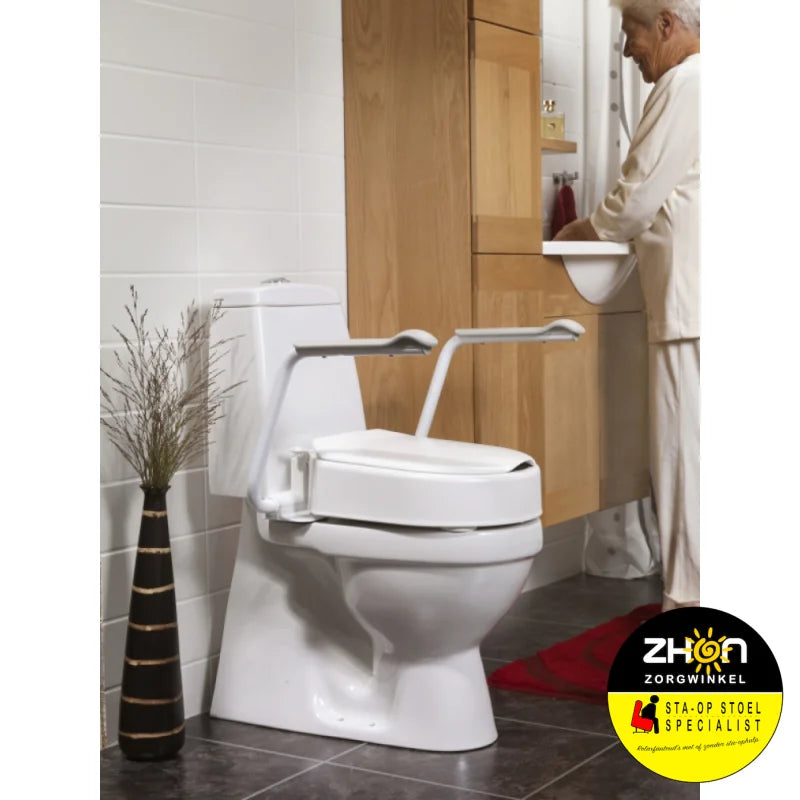 Hi Loo toiletverhoger vast met armleuning