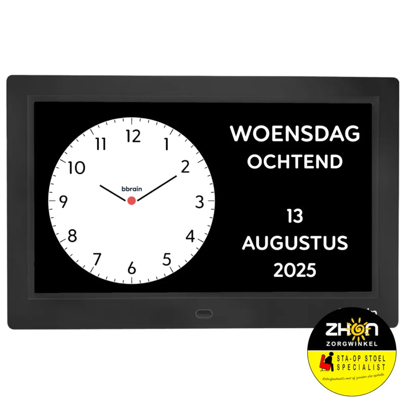 BBrain Analoge wifi Dementieklok zwart