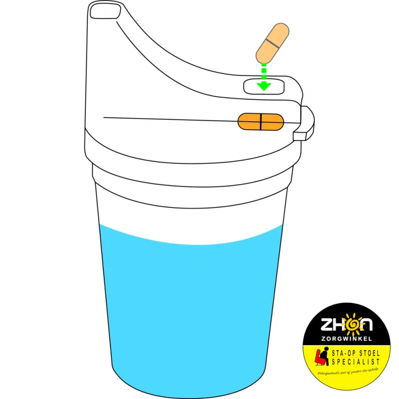 Tuitbeker voor de inname van pillen