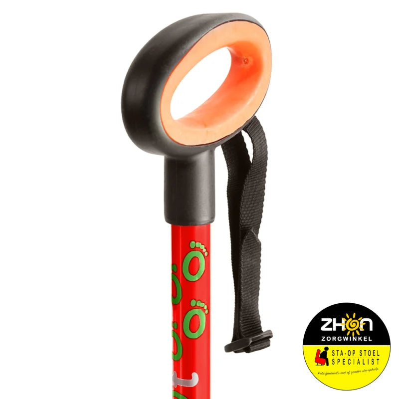 Wandelstok met ovalen handvat