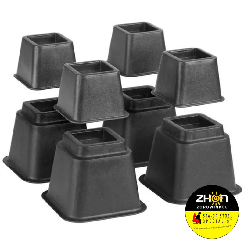 MultiMotion bedverhogers 21 cm - Zwart