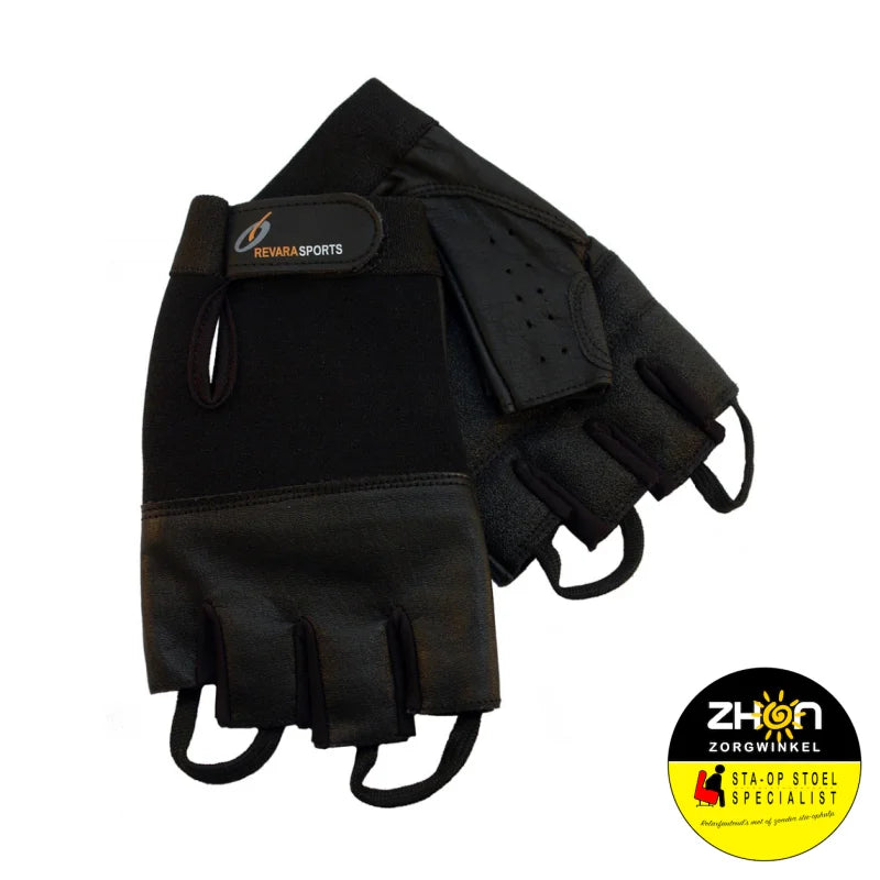Lederen zomerhandschoenen zwart