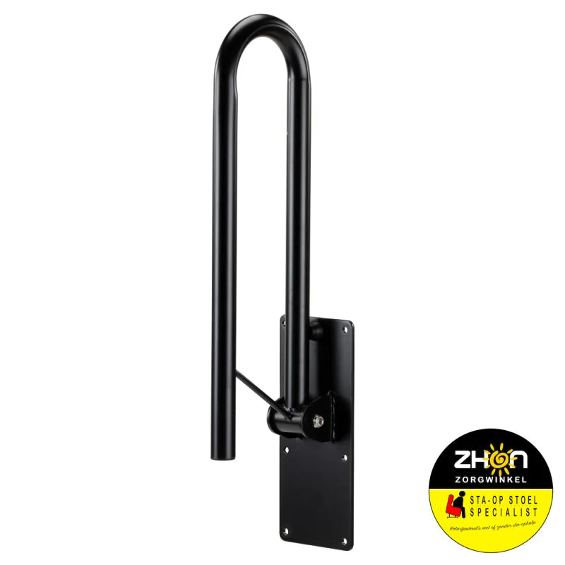 MultiMotion toiletbeugel opklapbaar mat zwart - 56 cm