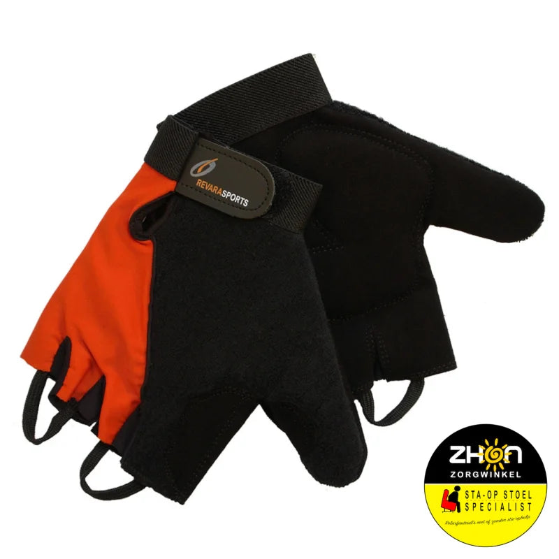 Indoor handschoenen oranje/zwart