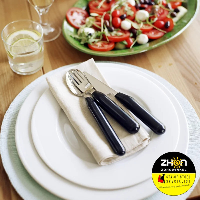 Lichtgewicht bestek met dikke handgreep