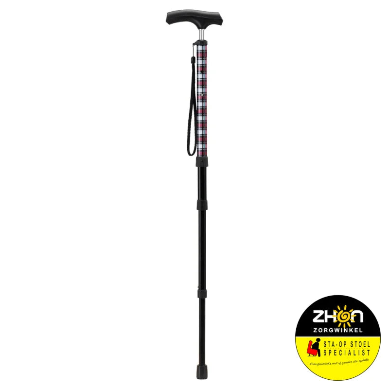 MultiMotion wandelstok telescopisch - Rood geruit