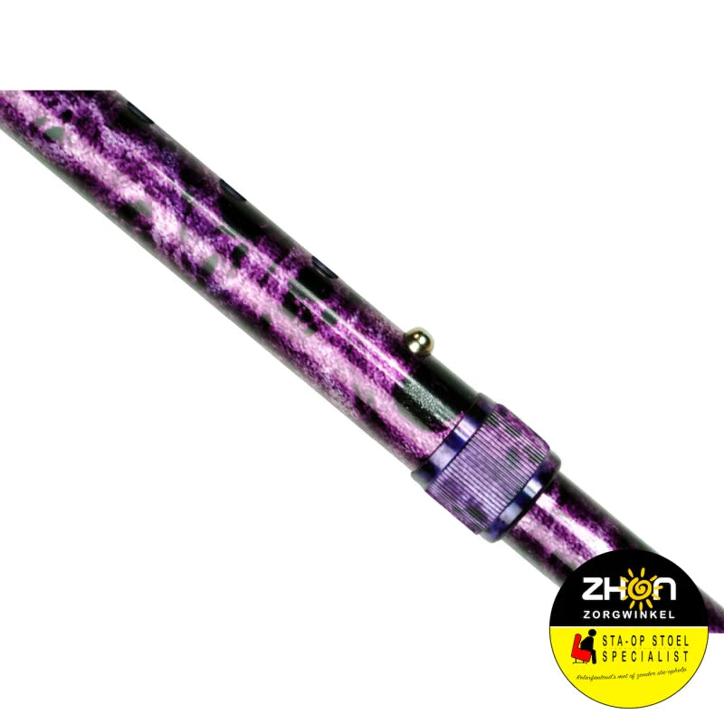 Walk-On opvouwbare wandelstok lang Purple Marble