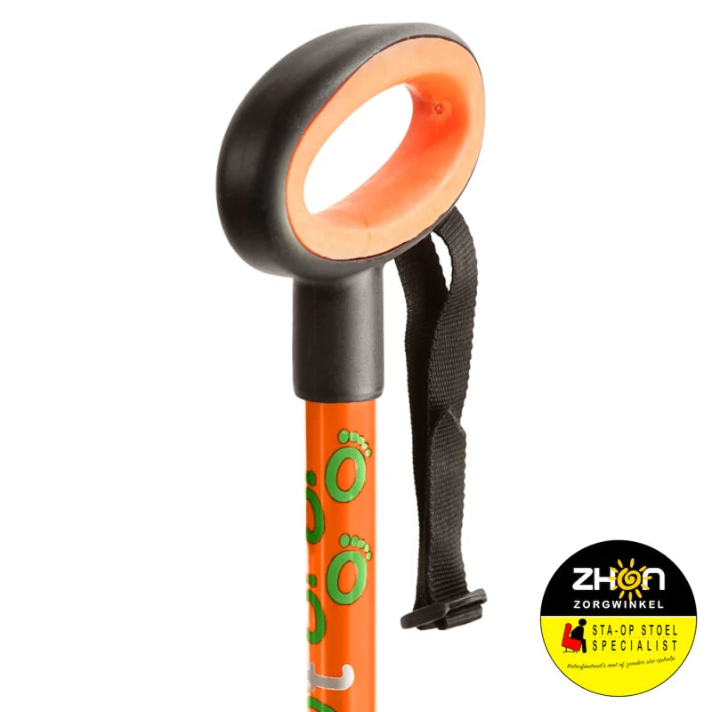 Wandelstok met ovalen handvat
