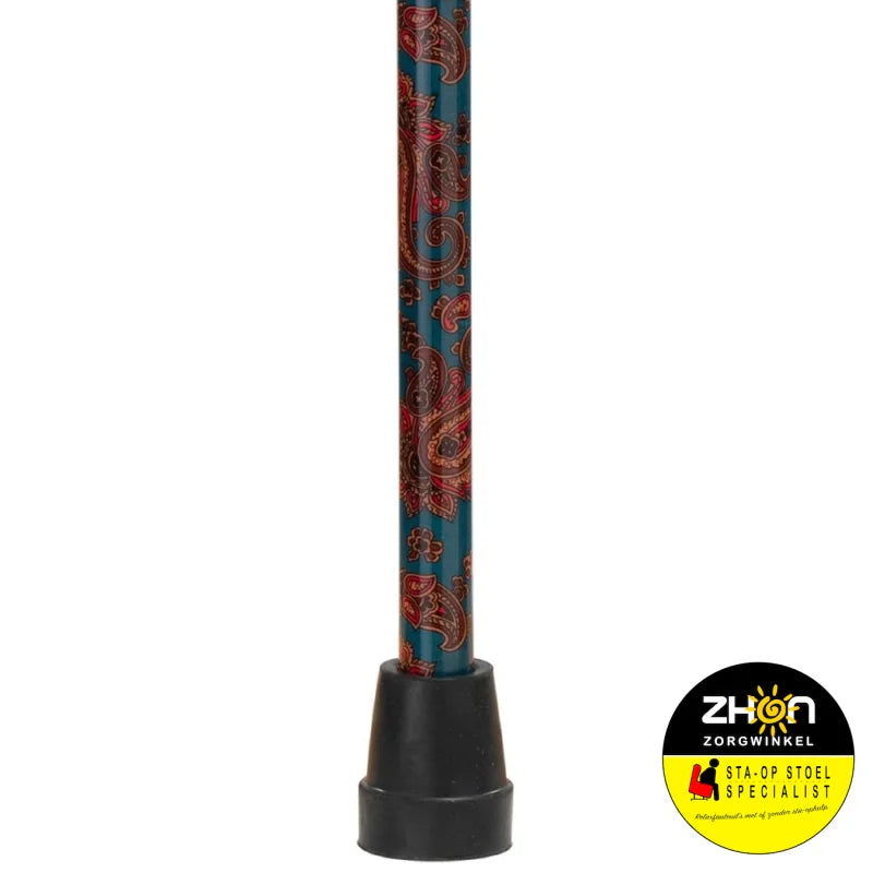 MultiMotion wandelstok met offset handvat - Groen Paisley
