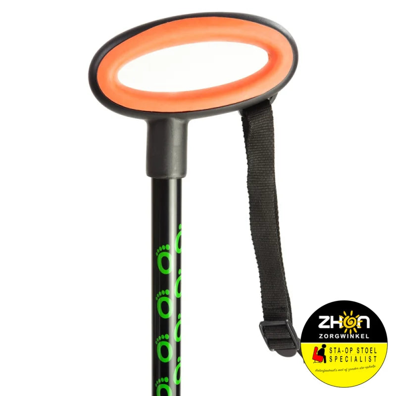 Wandelstok met ovalen handvat