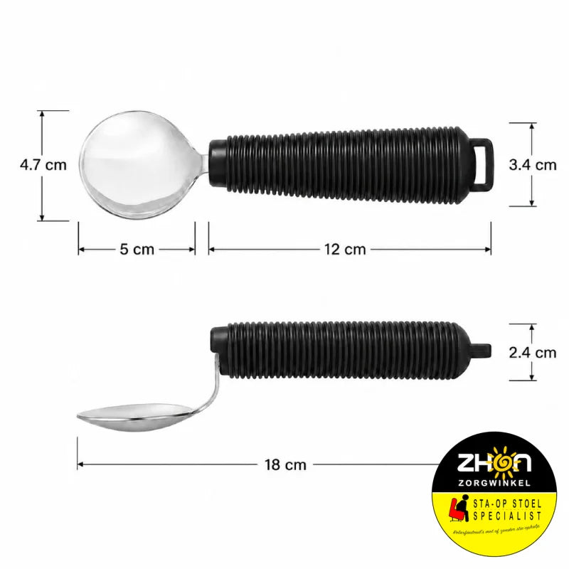 MultiMotion Meebewegende lepel met verdikt handvat - Zwart